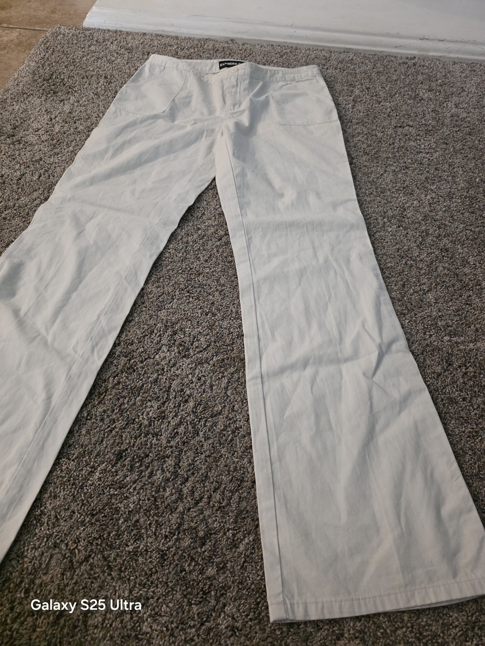 Express Women's White Wide-Leg Chinos
